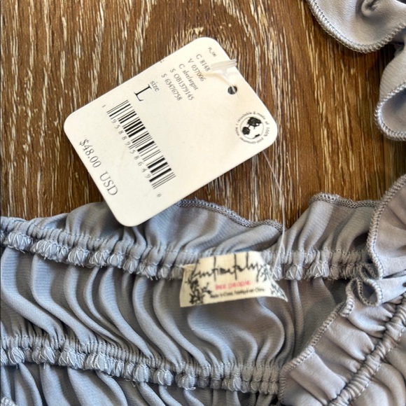 Free People Ruffled Gray Bra - Picture 2 of 3